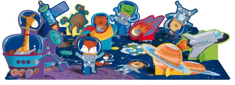 3D Puzzle & Book Set - Learn All About Space (40 pcs)