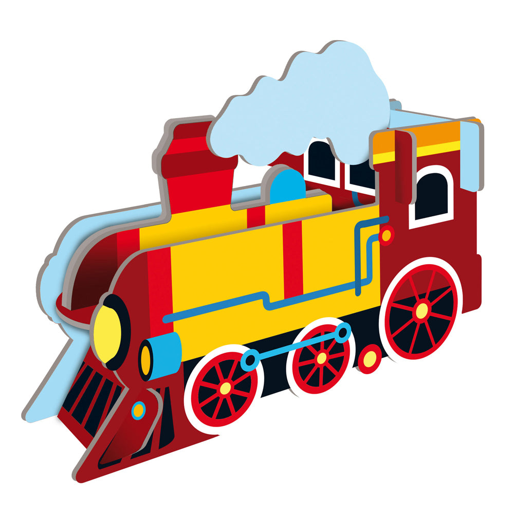 3D Puzzle & Book Set - Learn the Words with Trains