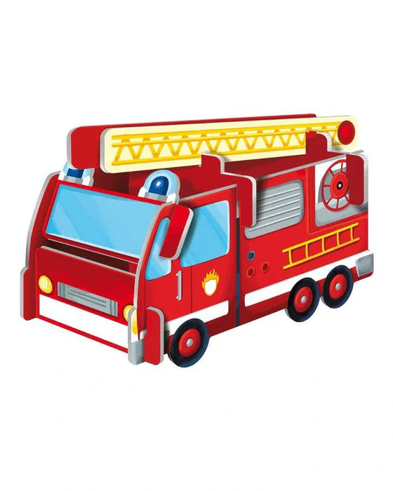 3D Puzzle & Book Set - Learn the Words with Firefighters (40 pcs) - Toot Toot Toys