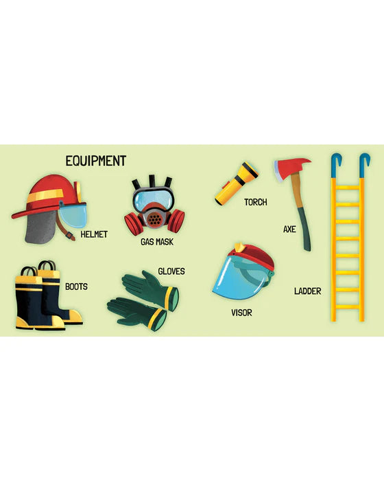 3D Puzzle & Book Set - Learn the Words with Firefighters (40 pcs) - Toot Toot Toys