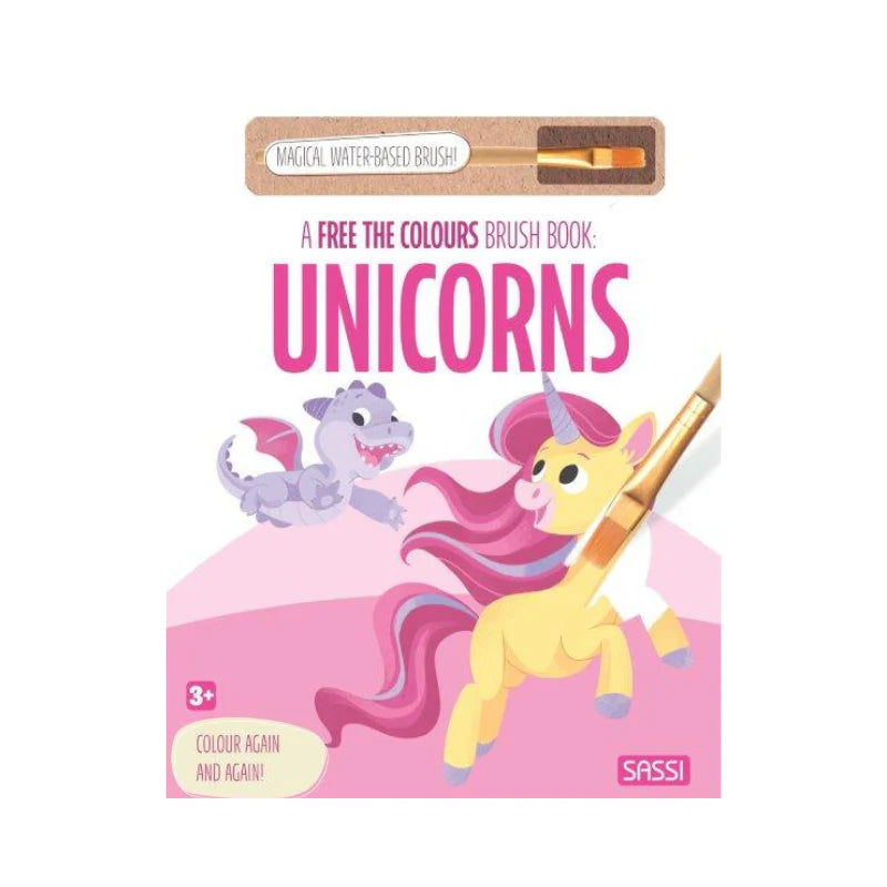 Reusable Paint Brush Book - Unicorns