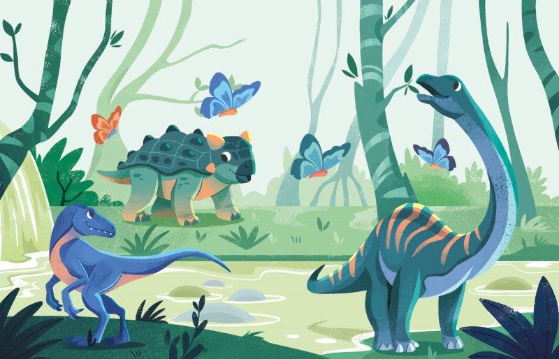 Reusable Paint Brush Book - Dinosaurs