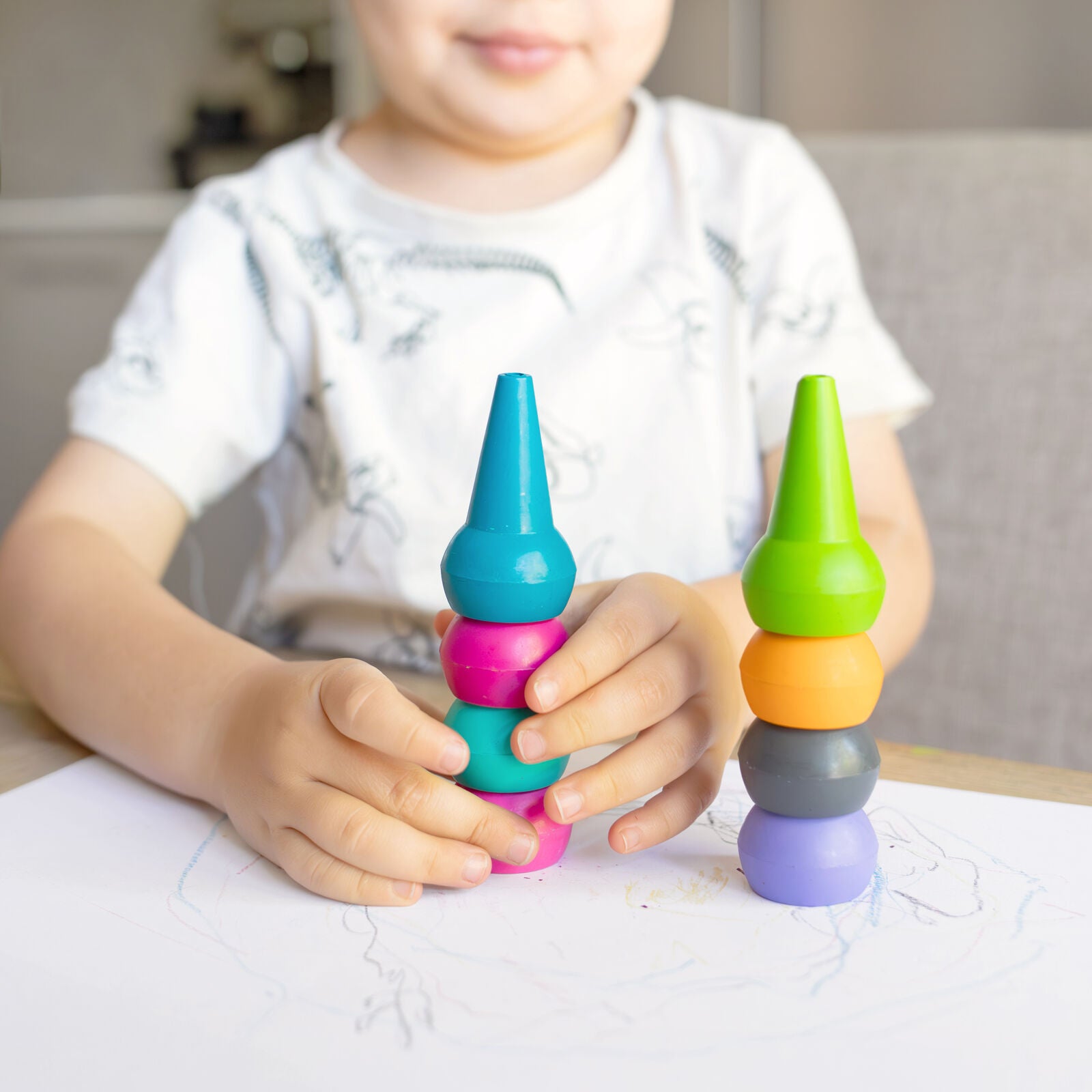 Stackable Crayons - Candy Colours - Toot Toot Toys