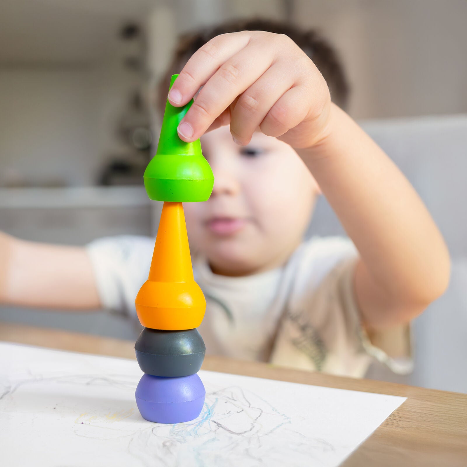 Stackable Crayons - Candy Colours - Toot Toot Toys