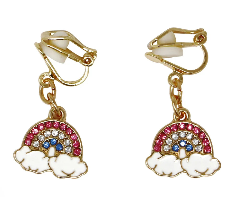 Rainbow Clip-on Earrings