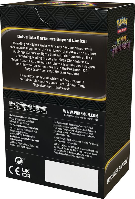 JULY 17 RELEASE Pokémon TCG: Mega Evolution - Pitch Black Booster Bundle (*Max 1 per customer) - Toot Toot Toys