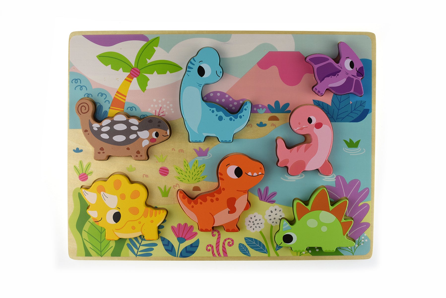 Wooden Chunky Puzzle - Dinosaurs