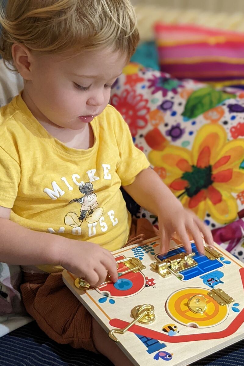 Latches Activity Wooden Puzzle Board