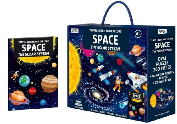 Travel, Learn and Explore - Puzzle and Book Set - Space (200 pcs)