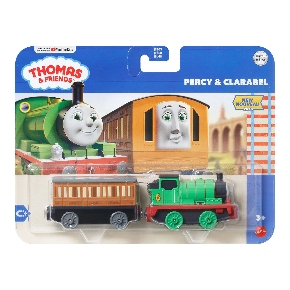 Die-Cast Push Along Engine - Percy & Clarabel - NEW