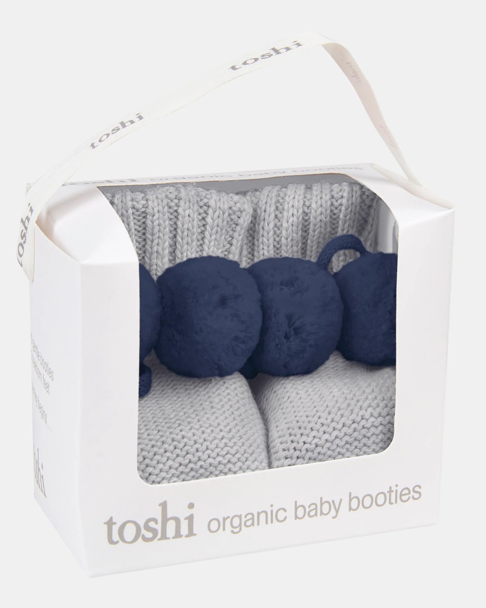 Organic Booties Bobby - Fog - Toot Toot Toys