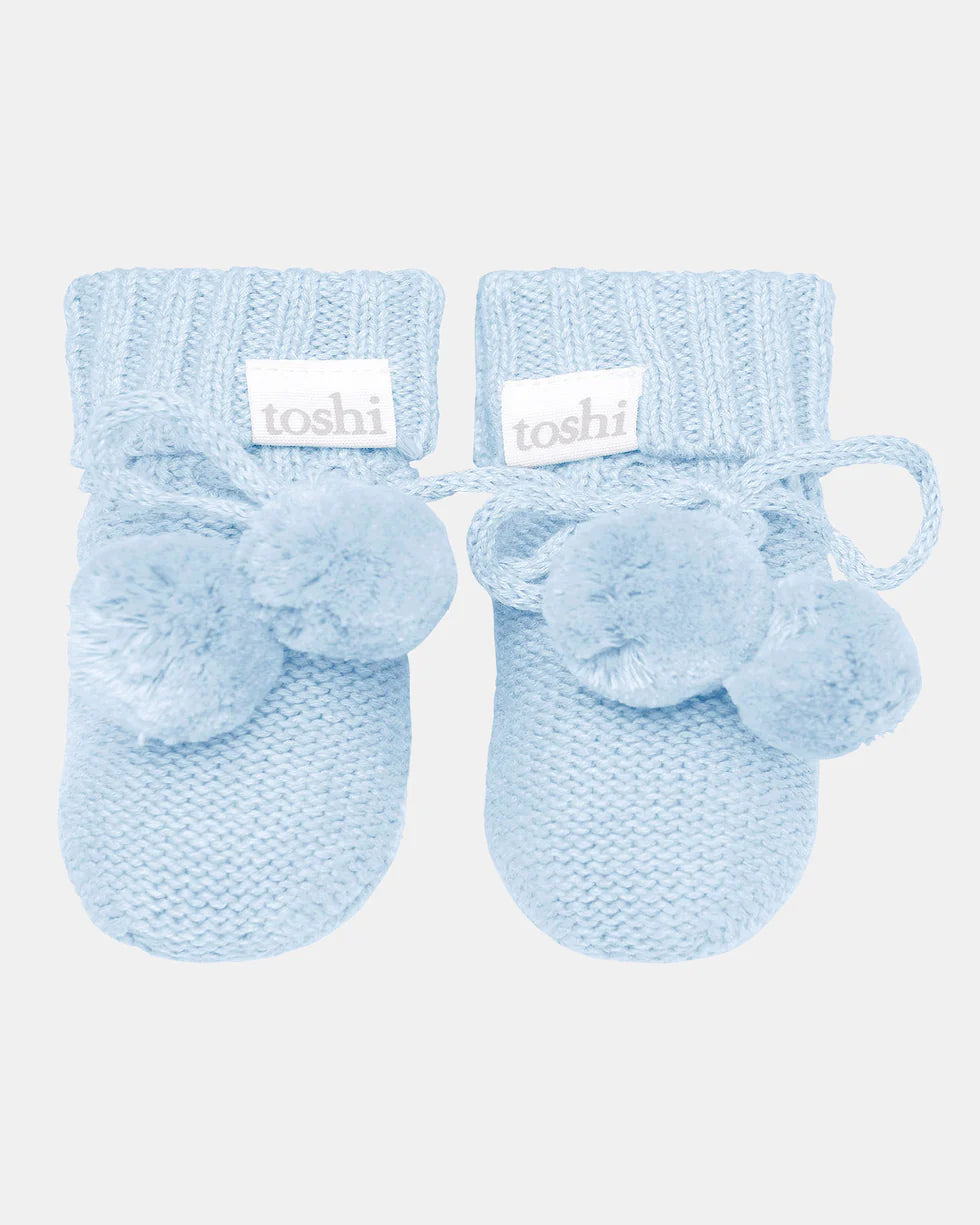 Organic Booties Marley - Bluebird