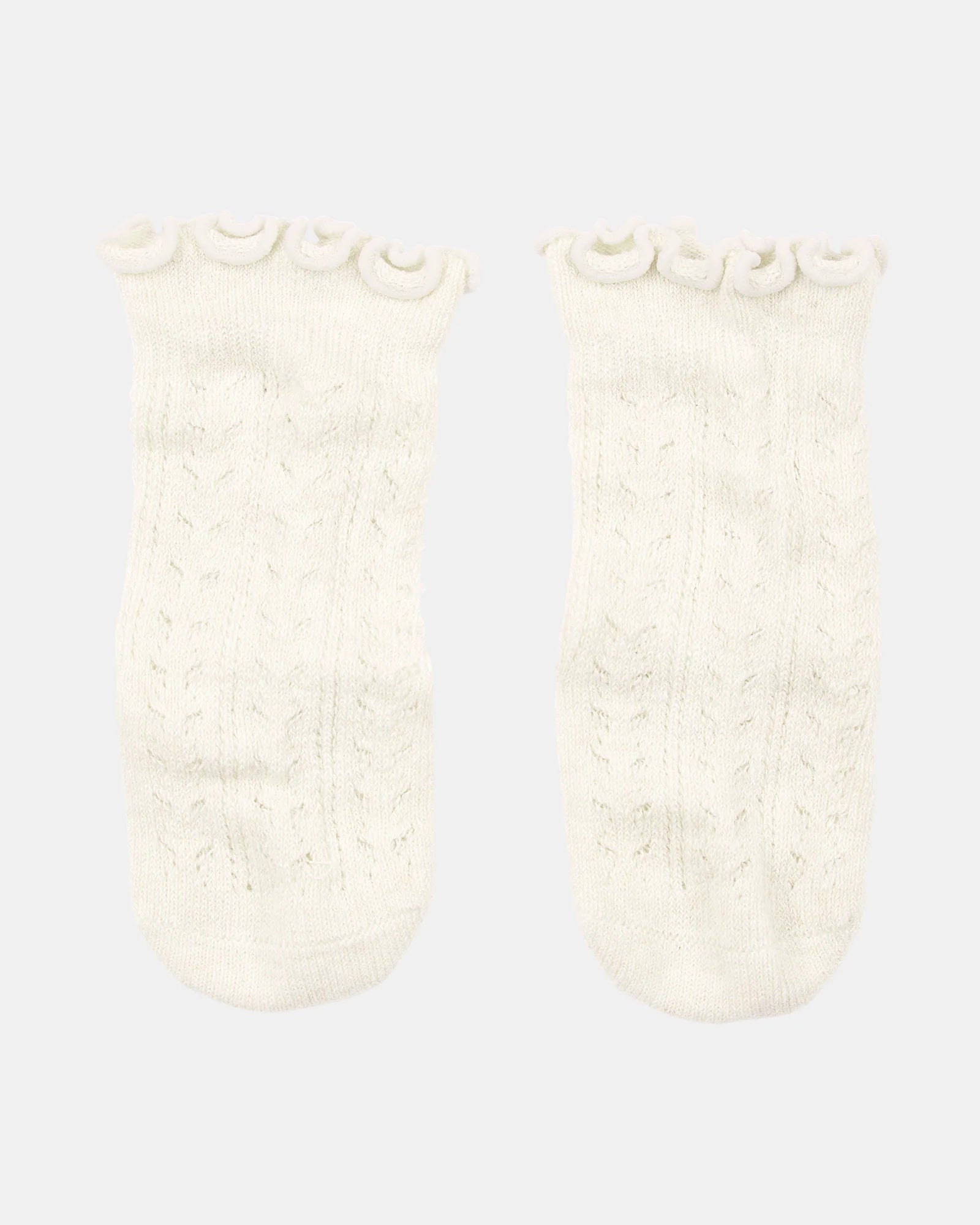 Organic Knee Socks Frilly - Lace Cream - Toot Toot Toys