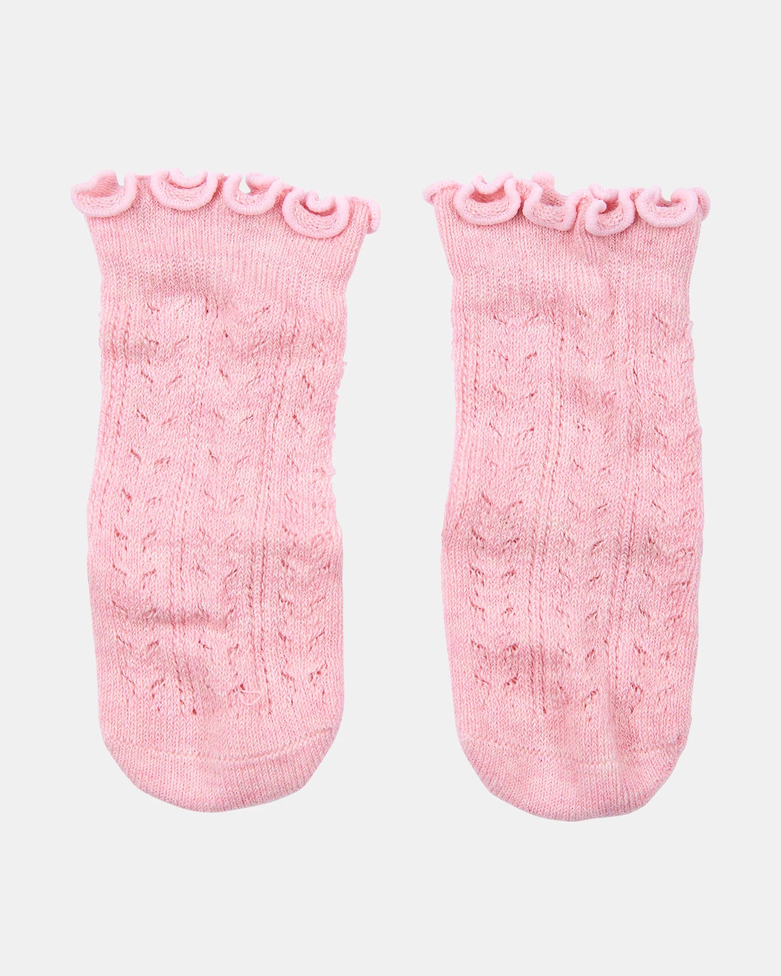 Organic Knee Socks Frilly - Misty Rose - Toot Toot Toys