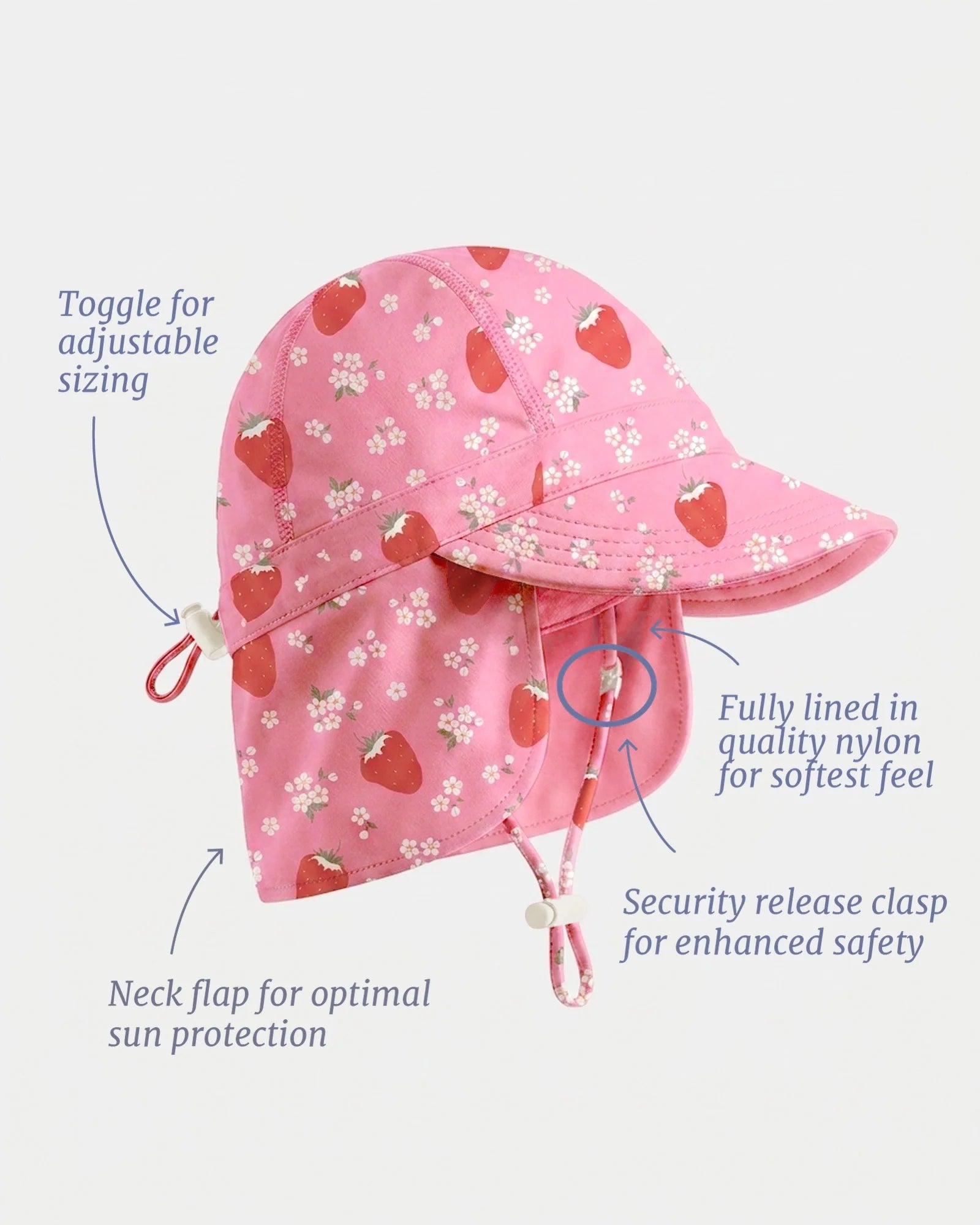 Swim Flap Cap Twinkle - Strawberry