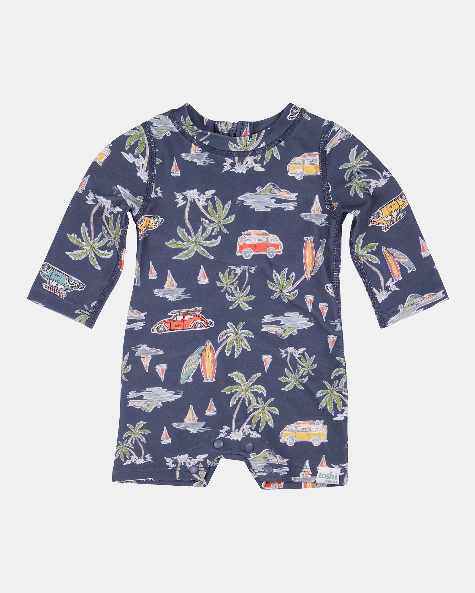 Swim Onesie L/S - Surf Twilight