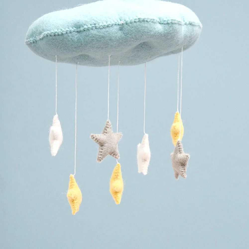 Nursery Mobile - Blue Cloud with Stars