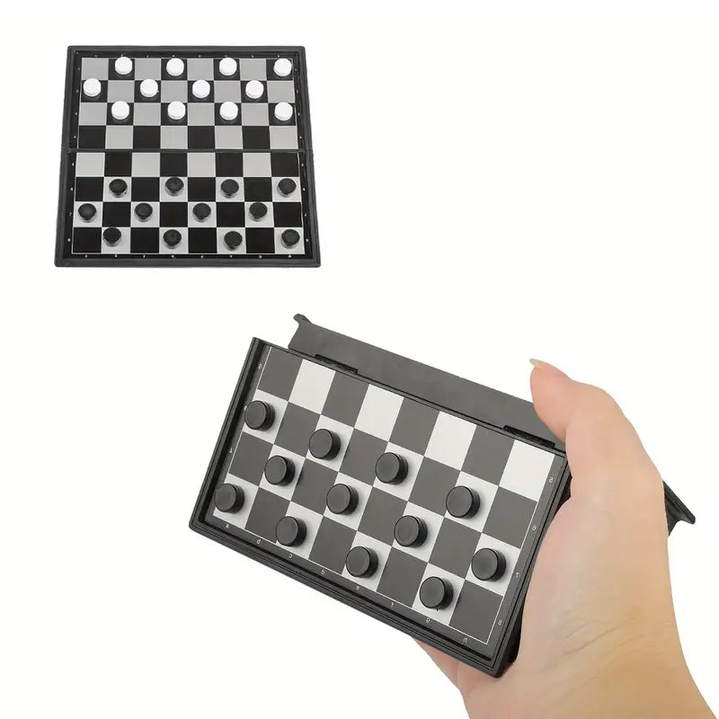 Checkers - Magnetic and Foldable Mini Board - 7"