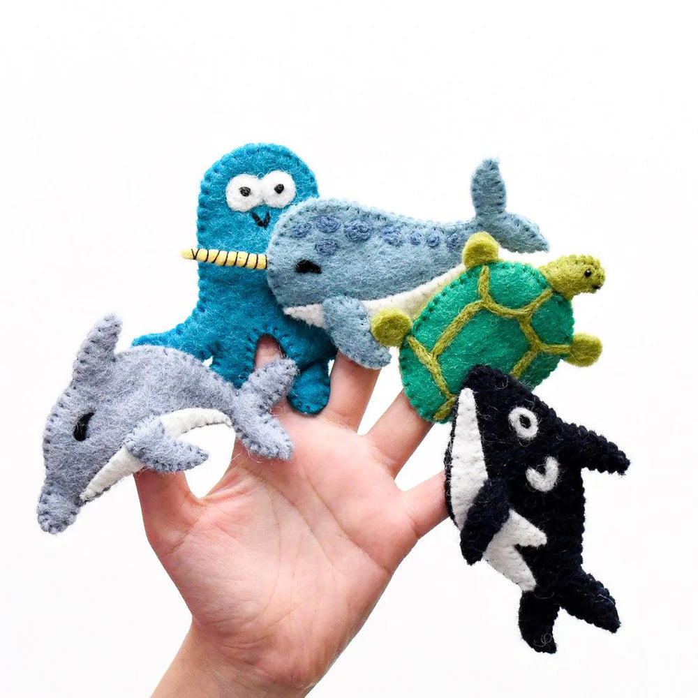 Finger Puppet Set - Ocean & Sea Creature (Set B)