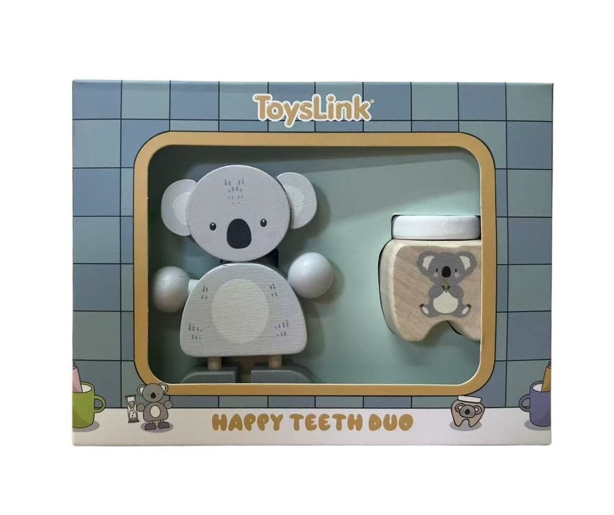 Wooden Happy Teeth Duo with Story Book - Koala