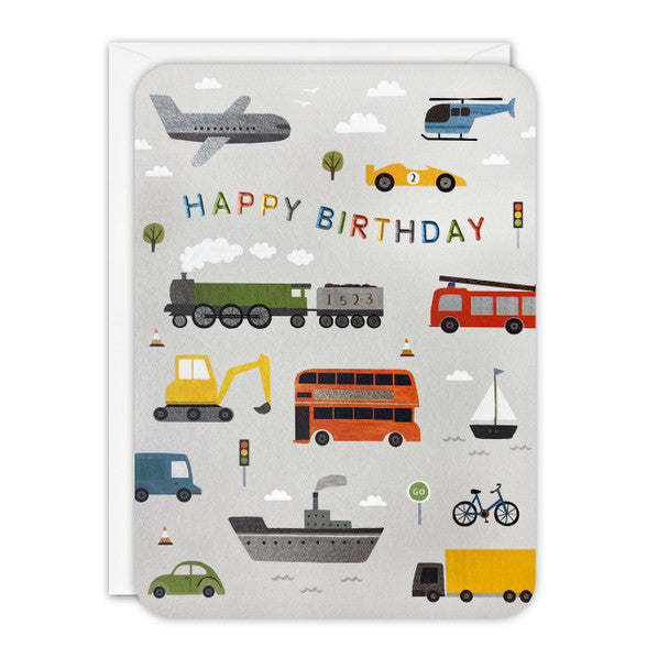 Birthday Card - Transport