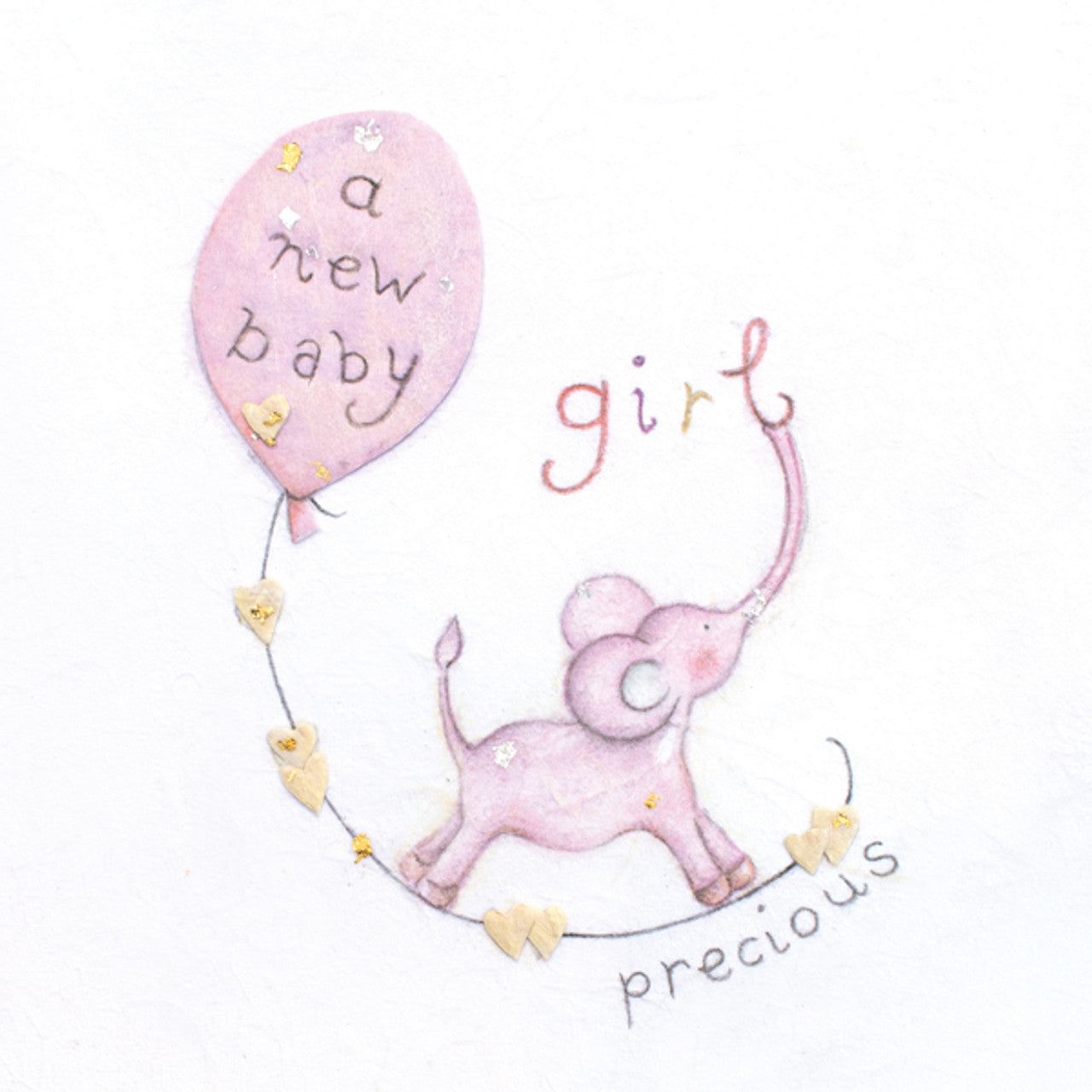 New Baby Card - Baby Girl Precious - Toot Toot Toys