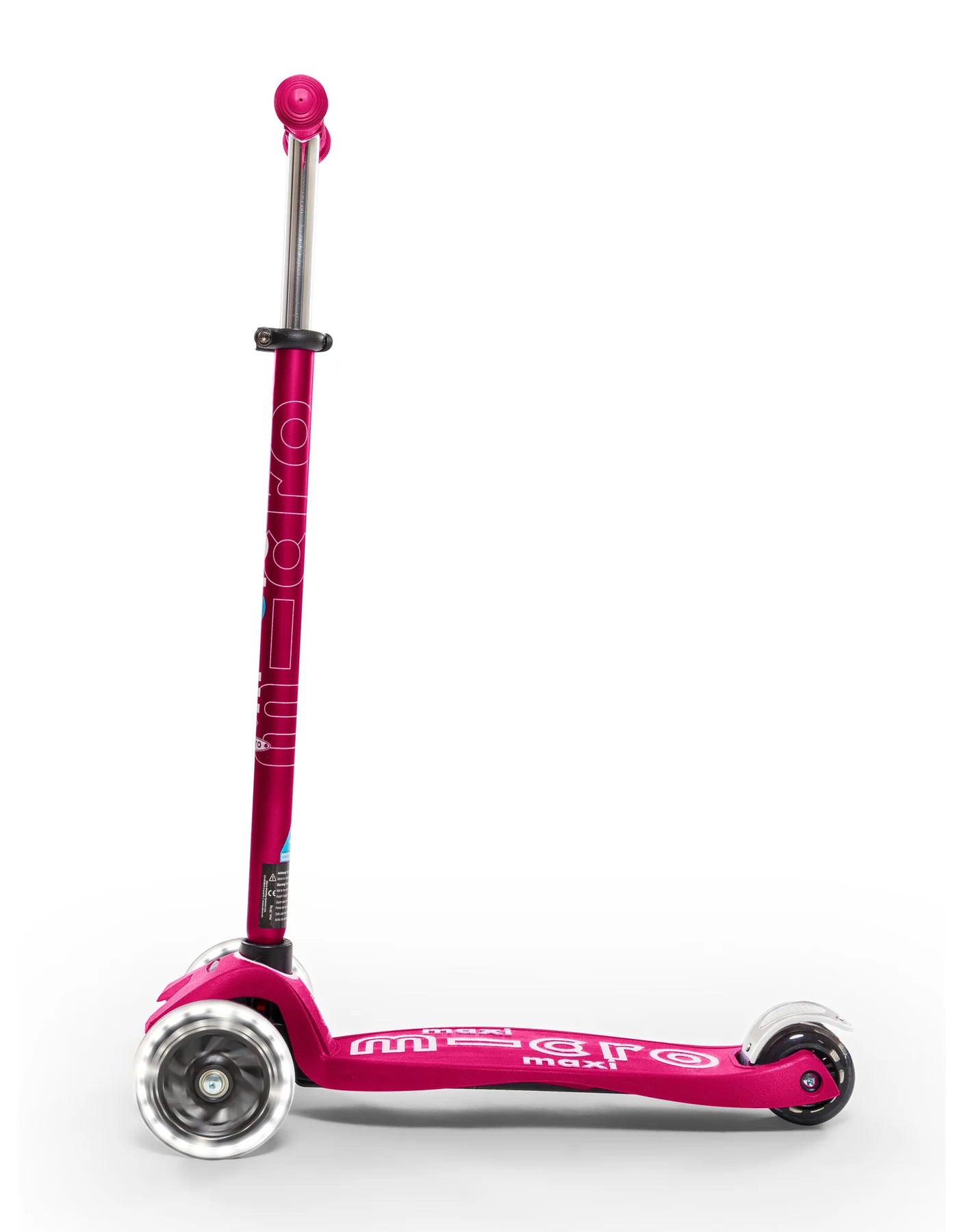 Maxi Micro Deluxe Scooter - LED Light Up Wheels - Pink - 5-12 years