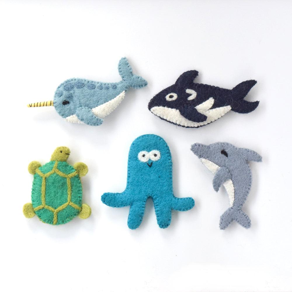 Finger Puppet Set - Ocean & Sea Creature (Set B)
