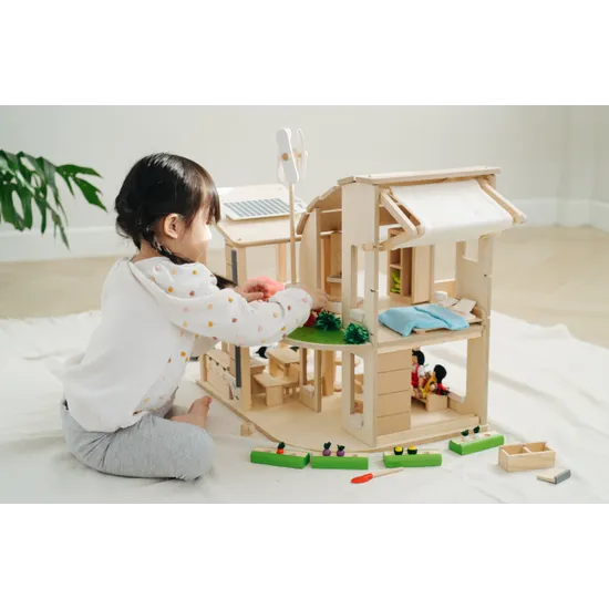 Tender Leaf Toys - Green Dollhouse with Furniture