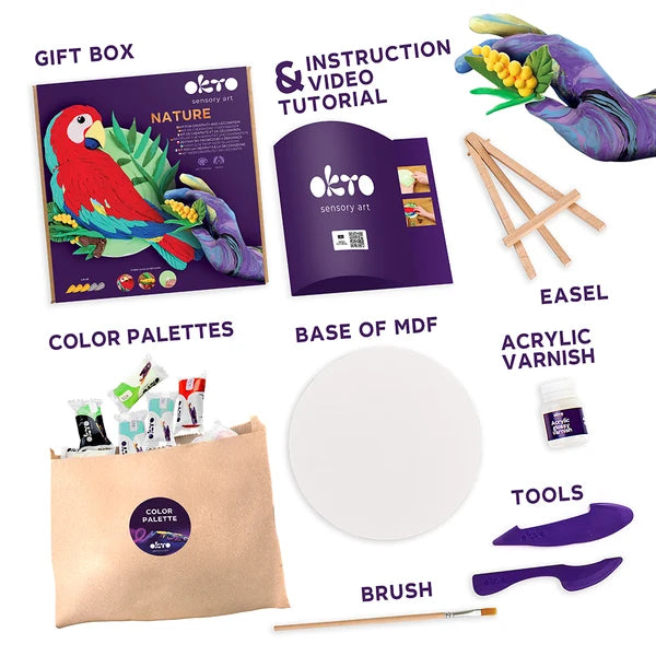 Sensory Art 3D - Nature Macaw