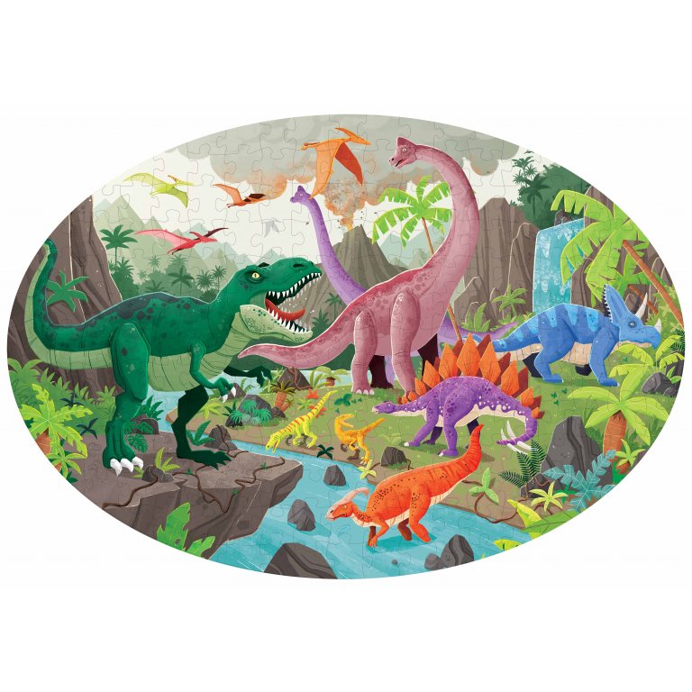 Travel, Learn and Explore - Puzzle and Book Set - Dinosaurs (200 pcs)