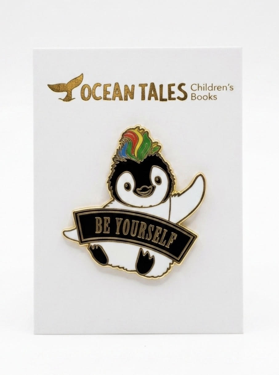 Be Yourself Enamel Pin – Spike, The Penguin With Rainbow Hair - Toot Toot Toys