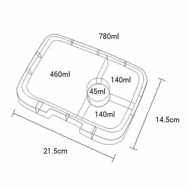Panino - 4 Compartment Lunch Box