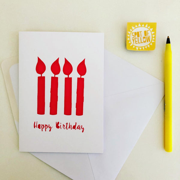 Birthday Card - Happy Birthday Candles