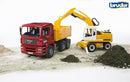 Bruder - 1:16 MAN TGA Construction Truck with Liebherr Excavator (02751)