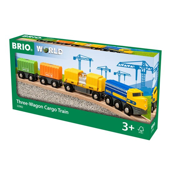 BRIO - Three-Wagon Cargo Train (33982)