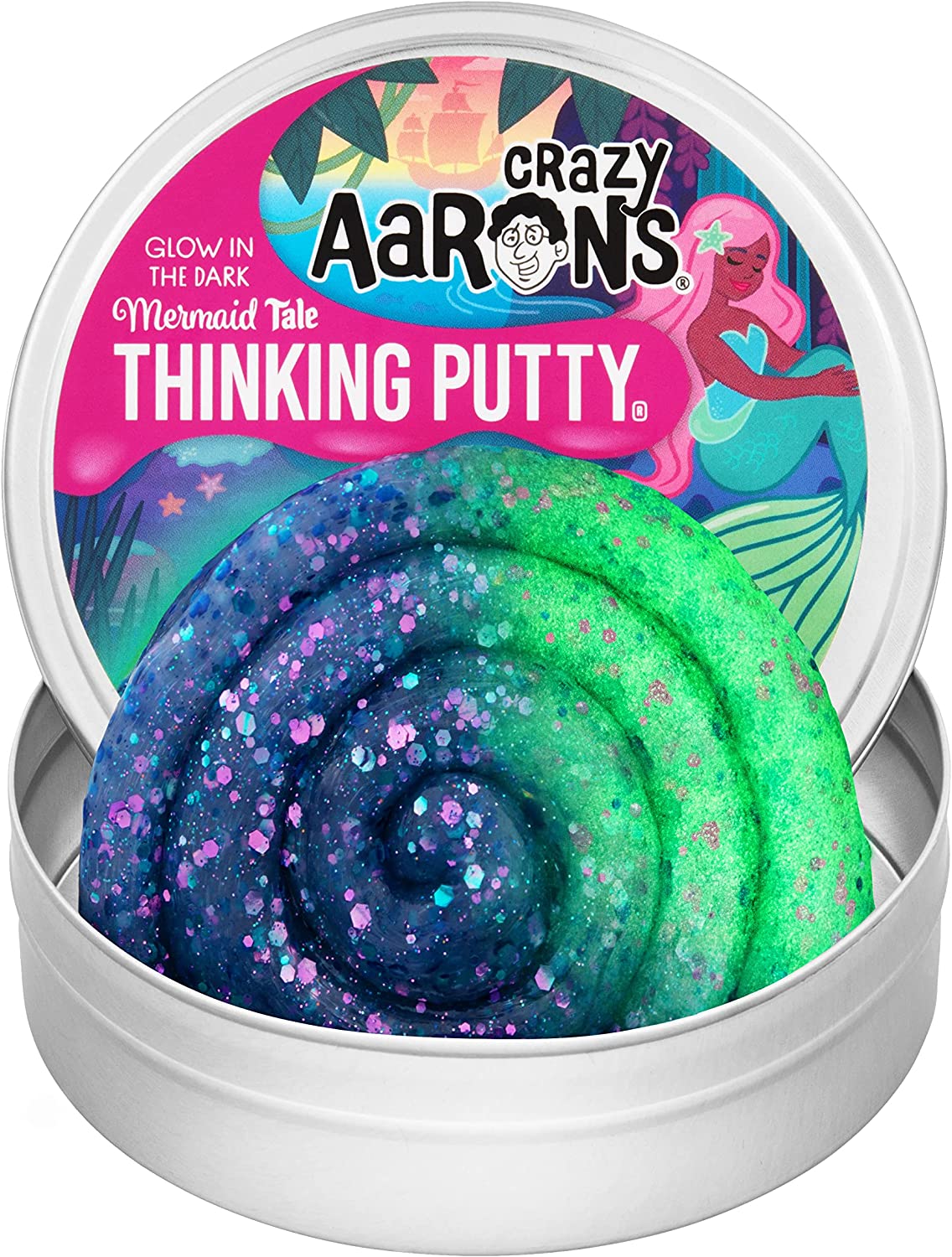 Crazy Aaron's Putty - Mermaid Tale GlowBrights - Toot Toot Toys