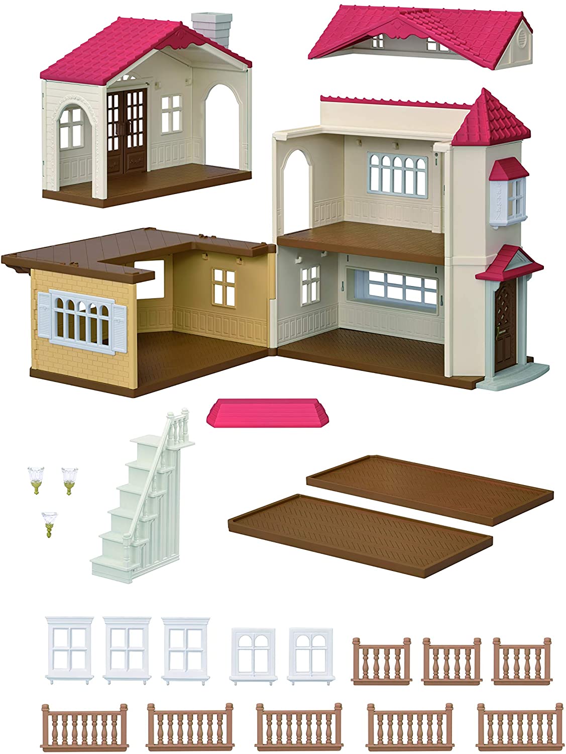 Red Roof Country Home with Secret Attic Playroom