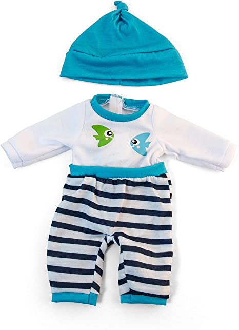 Doll Clothing - (32cm) Turquoise Winter Pyjamas