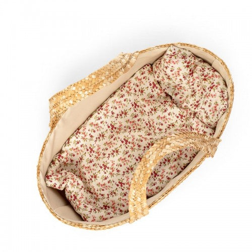 Weaved Moses Basket with Bedding (38cm)