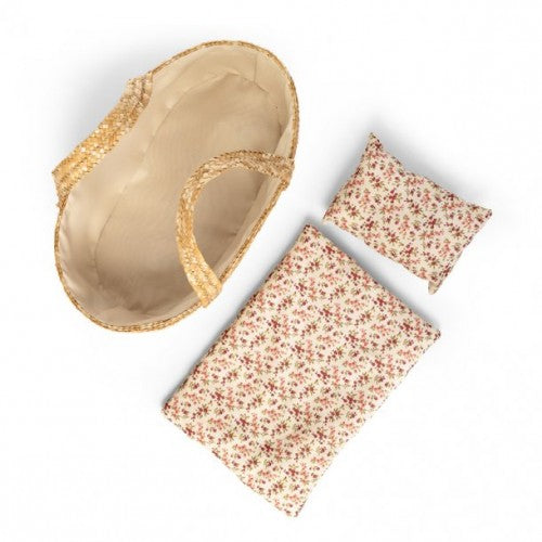 Weaved Moses Basket with Bedding (38cm)
