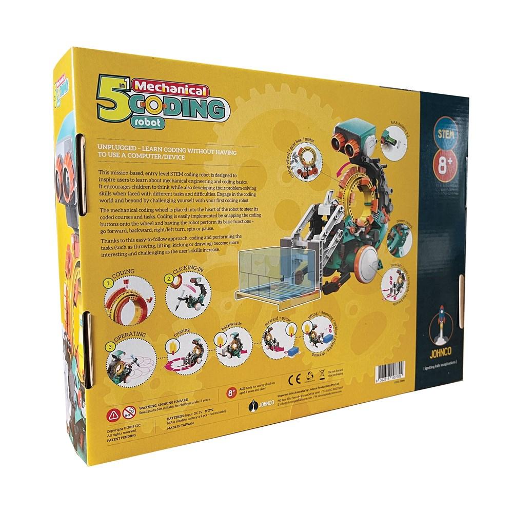 CIC - 5 in 1 Mechanical Coding Robot - Toot Toot Toys