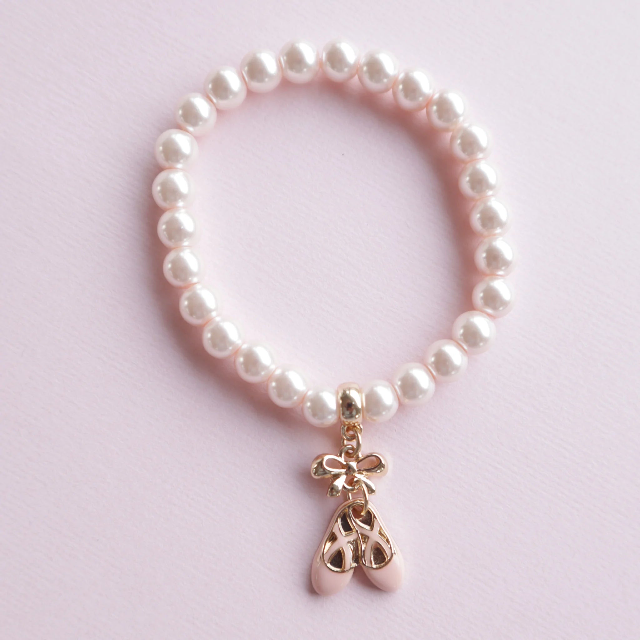 Pink Pearl Ballet Slippers Bracelet