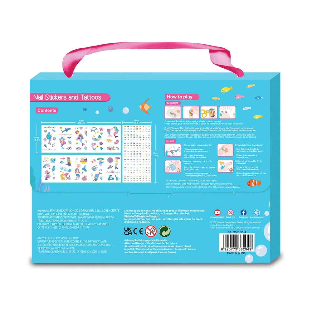 Mermaid Nail Stickers and Tattoos