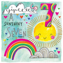 7th Birthday Card - Rainbows