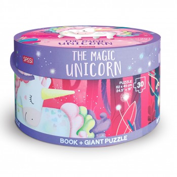 Sassi Junior - Puzzle + Book - The Magic Unicorn - Toot Toot Toys