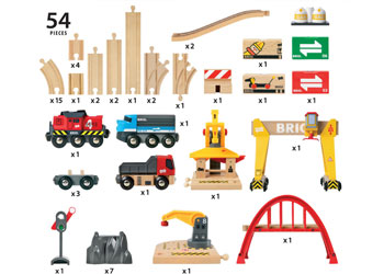 Cargo Railway Deluxe Set 54 Pieces (33097)