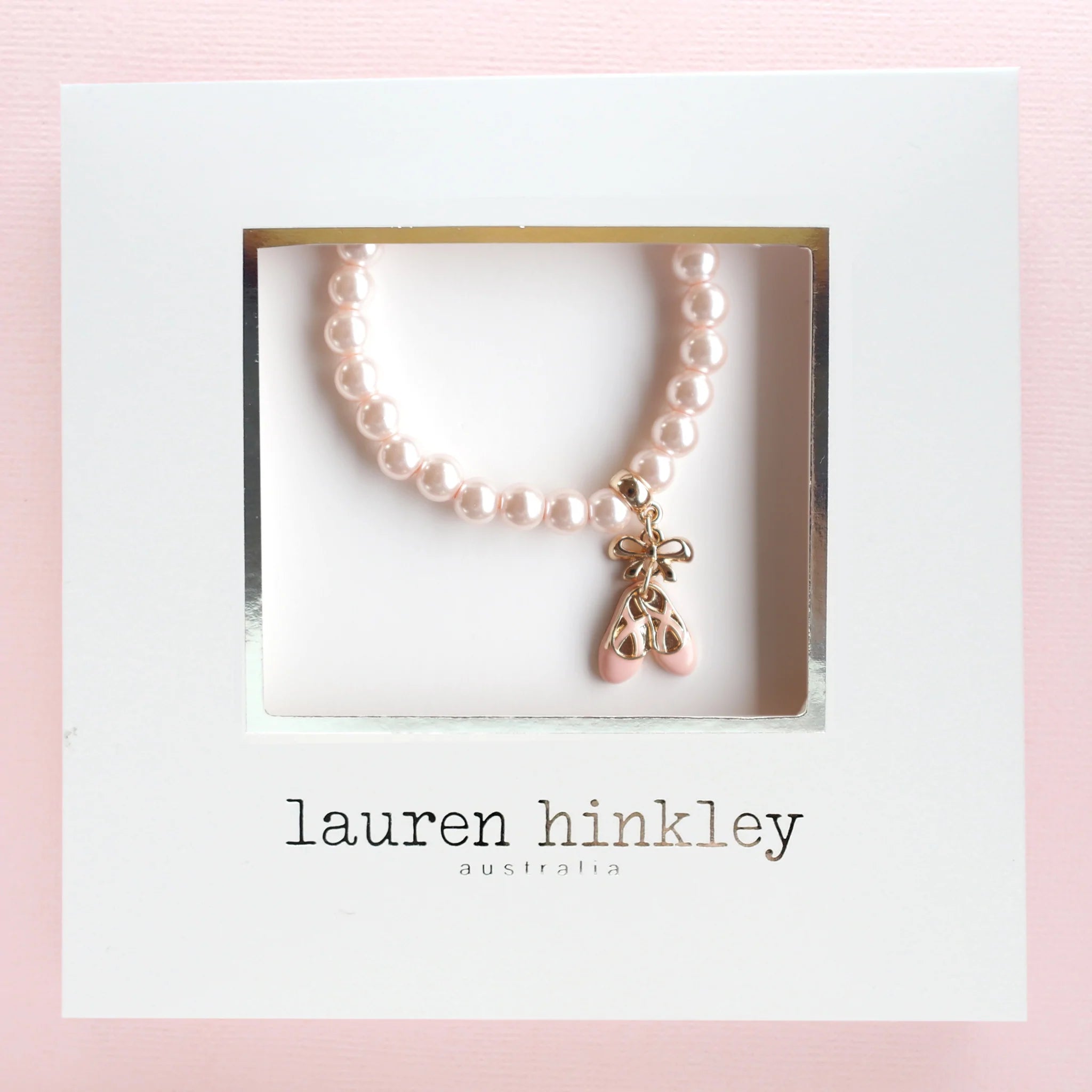 Pink Pearl Ballet Slippers Bracelet