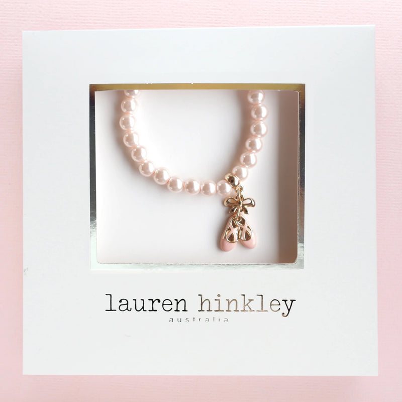 Lauren Hinkley - Pink Pearl Ballet Slippers Bracelet