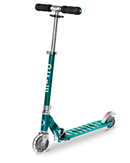 Micro Sprite Light Up Scooter - Petrol Green Stripes - LED Wheels